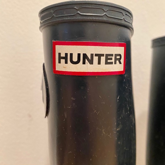 Navy Hunter Tall Rain Boots - Picture 3 of 5